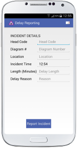 Delay Reporting Screenshot